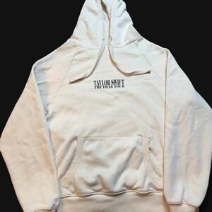 Taylor Swift The Eras Tour Hoodie size XL White Pullover Fleece Graphic